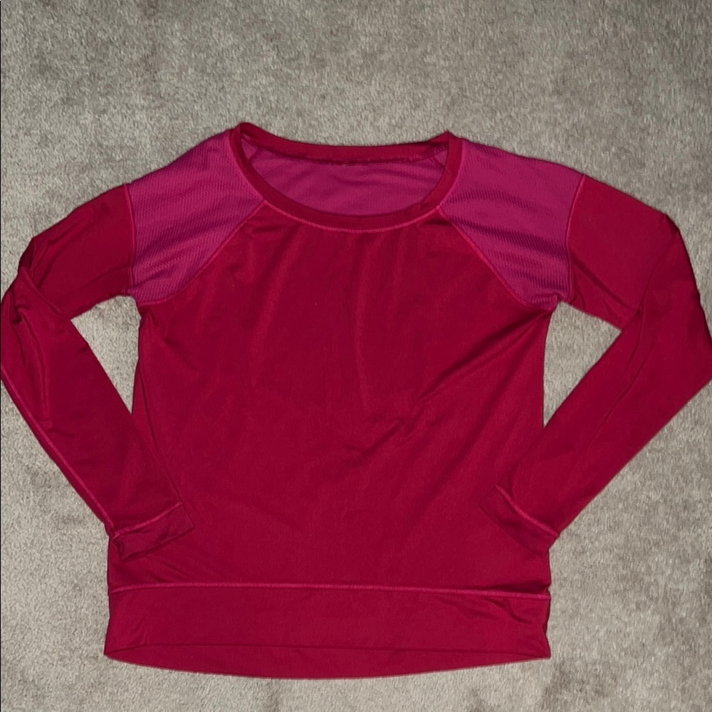 Women's Dark Pink Long Sleeve Top-size Medium